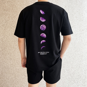 베럴댄나우 남자 문라이트 버전 3 오버핏 자수 반팔티셔츠